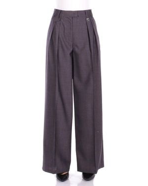 John Richmond Wide Leg Pleated Trousers - Purple