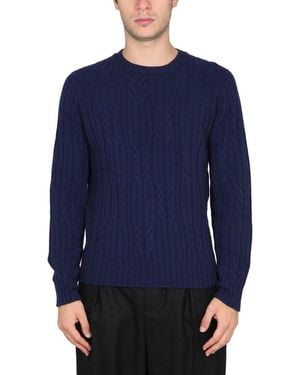 Drumohr Cable Knit Sweater - Blue
