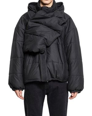 Y. Project Logo Patch Puffer Jacket - Black