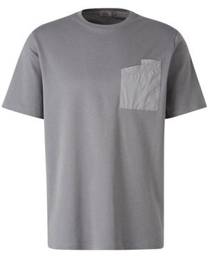 Herno Contrast Pocket Crewneck T-shirt - Gray