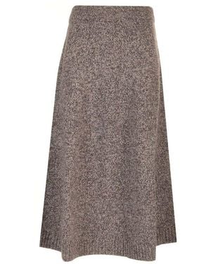 Weekend by Maxmara Piega A-Line Midi Skirt - Brown