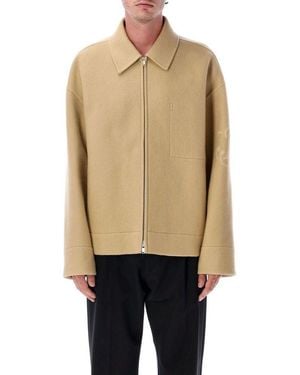 Jil Sander Relaxed Fit Zip-Up Jacket - Natural