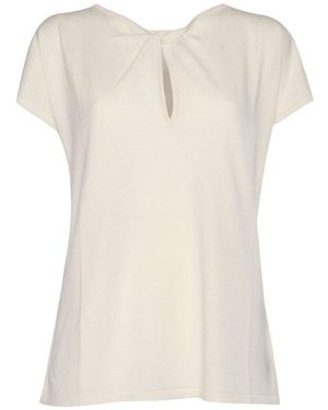 Ballantyne Knotted Detail T-Shirt - White