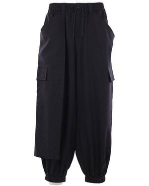 Y-3 Drawstring Cargo Trousers - Black