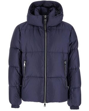 Tatras Grami Hooded Down Jacket With Logo Patch - Blue