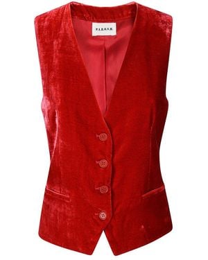 P.A.R.O.S.H. Velvet Gilet - Red