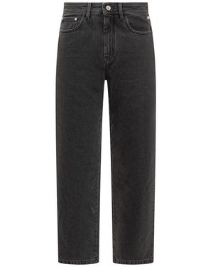 デニム・ジーパン Gcds Straight-Leg Black Denim Jeans ストレッチブラックスリムジーンズ | ジーンズ,ライトオンス