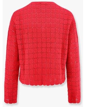 Semicouture Crocheted Sweater - Red