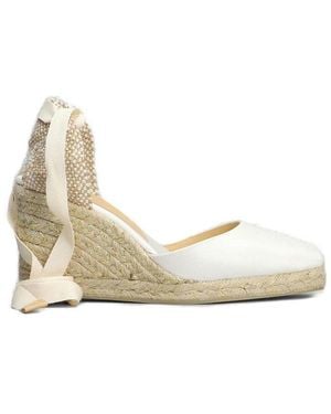 Castañer Joyce Ankele-Tied Wedge Espadrilles - Natural