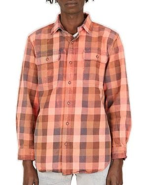 NOTSONORMAL Glo Flannel Checked Shirt - Orange
