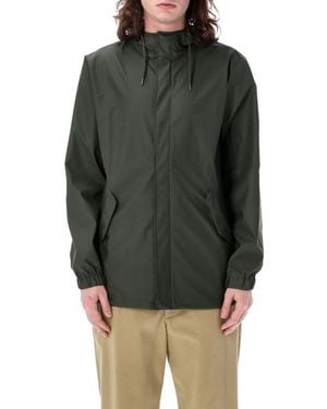 Rains Fishtail Drawstring Hooded Coat - Grey