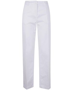 Aspesi Wide Leg Pants - White