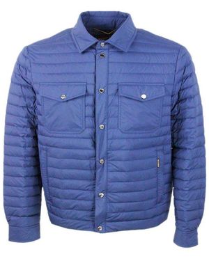 Moorer Bersan-s3 Overshirt - Blue