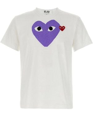 COMME DES GARÇONS PLAY Heart Printed Crewneck T-Shirt - White