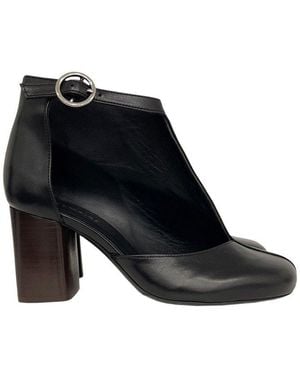 Lemaire Cut Out High-Heeled Ankle Boots - Black