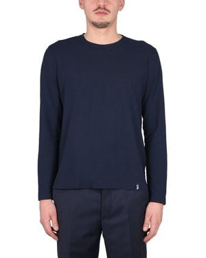 Drumohr Crewneck Long-Sleeved T-Shirt - Blue