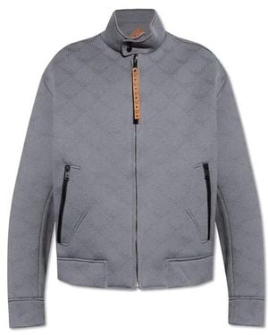 MCM Monogram Jacquard Zipped Jacket - Grey