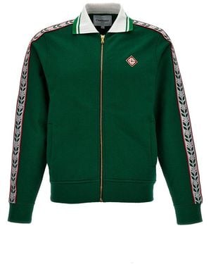 CASABLANCA Laurel Zip Up Sweatshirt - Green