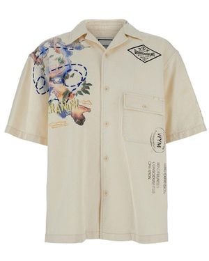 WOOYOUNGMI Bowling Shirt With Cubab Collar - White