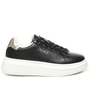 Liu Jo Platform Lace-Up Sneakers - Black