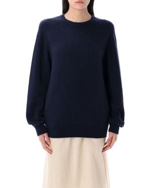 Carven Tie-Detailed Knitted Sweater - Blue