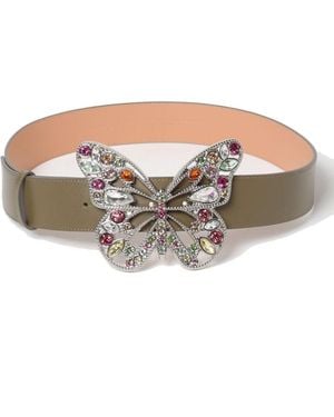 Blumarine Embellished Butterfly Belt - Grey