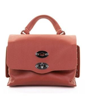 Zanellato Foldover Top Tote Bag - Red