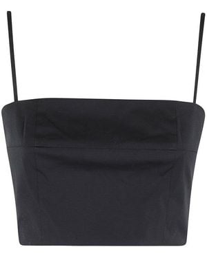 STAUD Cropped Tank Top - Black
