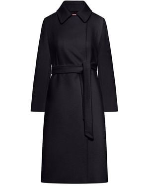 Max Mara Bcollag Belted Long-Sleeved Coat - Blue