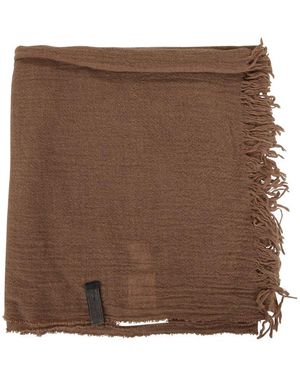 Fabiana Filippi Elegant Wool And Silk Scarf - Brown