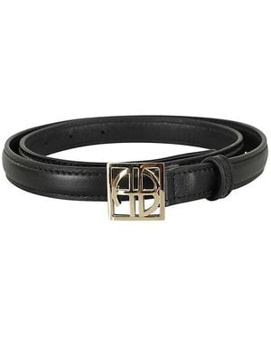 Anine Bing Monogram Plaque Belt - Black