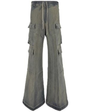 Rick Owens Double Cargo Jumbo Belas Drawstring Jeans - Grey