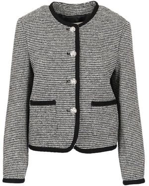 DUNST Check Tweed Jacket - Grey