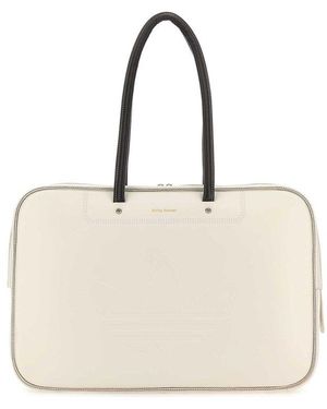 adidas Originals Ivory Leather X Wales Bonner Travel Bag - Natural