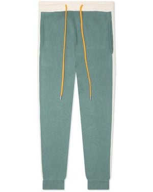 Rhude Drawstring Knitted Track Pant - Green