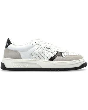 Iceberg Logo Patch Sports Sneakers - White