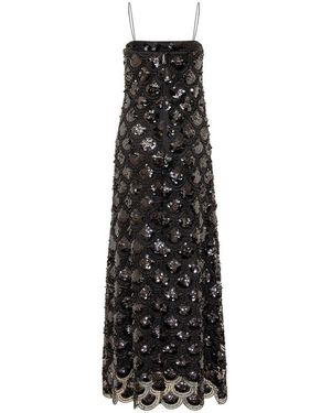ROTATE BIRGER CHRISTENSEN Embellished Mesh Maxi Dress in