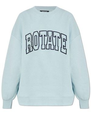 ROTATE BIRGER CHRISTENSEN Logo Crew Neck Jumper - Blue