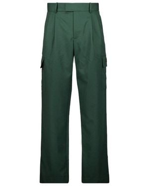 Drole de Monsieur Le Pantalon Cargo Laine Trousers - Green