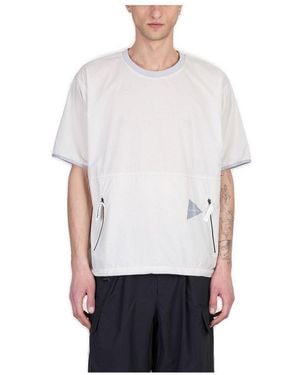 and wander Logo Printed Crewneck T-Shirt - White