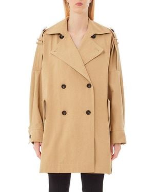 Liu Jo Gabardine Trench Coat - Natural