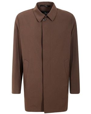 Montecore Single-Breasted Coat - Brown