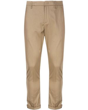 Dondup Cuffed Straight Leg Pants - Natural