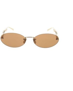 Gucci Oval-Frame Sunglasses - Black