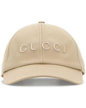 Gucci Embroidery Baseball Hat - Natural