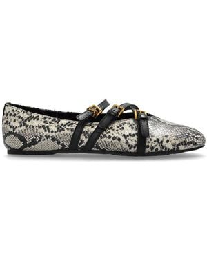 MICHAEL Michael Kors Indy Embossed Ballet Flats - Black
