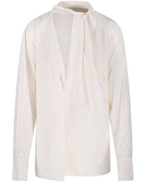 Victoria Beckham Gathered Blouse - White