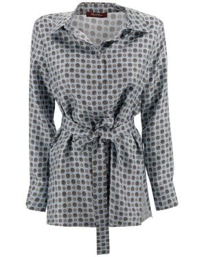 Max Mara Pattern-Printed Shirt - Grey