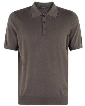 Fay Short Sleeve Polo Shirt - Grey