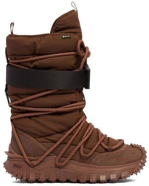 Moncler Trailgrip Snow Scraper Gtx Padded Boots - Brown